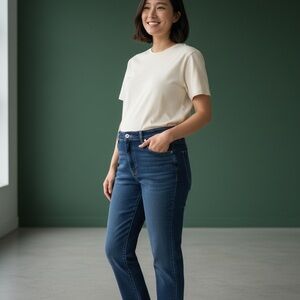 Dark Wash Skinny Jeans for Women